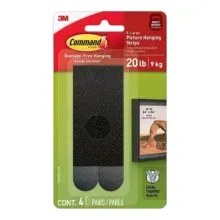 Tiras para Colgar Command Negras | Jumbo | Sin Perforar
